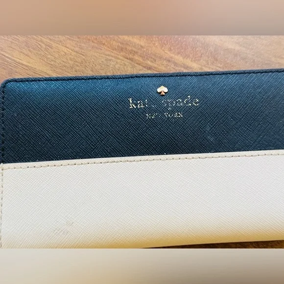 Kate Spade leather Black and Cream Wallet - Picture 2 of 4